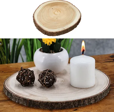 Produktbild von Baumscheibe 29x29x3cm Paulownia Holzscheibe Naturprodukt Scheibe Holz Holzplatte Dekoelement