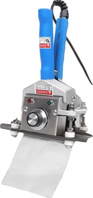 Produktbild von Handversiegelungsmaschine, 300W, 10 cm x 200 cm Versiegelungsbereich, Direktwärme, Temperaturbereich 30 °C bis 250 °C, manuelle Bedienung