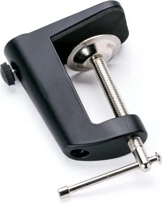 Image de Support de table Pince de table pour lampes loupes, lampes de travail, étau, fixation rotative, noir