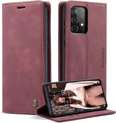 Produktbild von Hülle Samsung Galaxy A52 4G,5G, A52s5G Handyhülle Klapphülle Tasche Etui Flip Case Karmesinrot