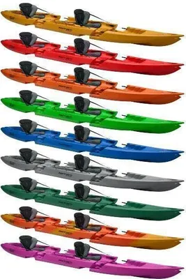 Produktbild von Point65 Tequila GTX Tandem Sit on Top Kajak Kanu Zweierkajak Modulkajak Farbe:Grau,Zubehör:Mit Airsitz
