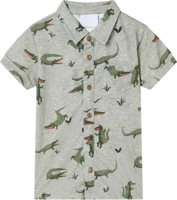 Produktbild von Kinderhemd Helles Khaki Melange 104