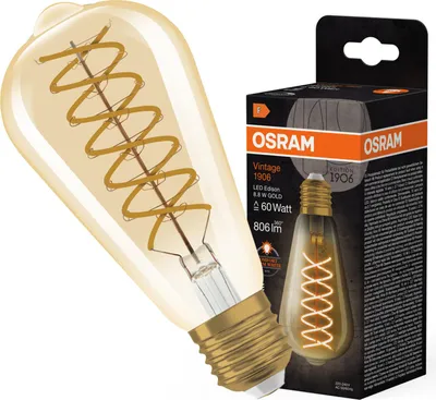 Zdjęcie produktu dla Żarówka LED Dekoracyjna ST64 Edison E27 8.8W = 60W 806lm 2400K Ciepła 300° Ściemnialna Vintage 1906 Osram