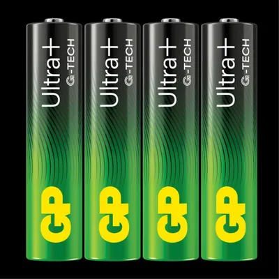 Obrázek produktu pro Alkalická baterie GP Ultra Plus AAA, 24AUP/LR03, 4 kusy