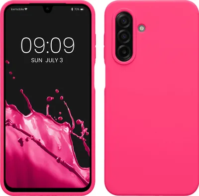 Produktbild von kwmobile Handyhülle für Samsung Galaxy A17 4G / 5G Hülle - Case Silikon - Kabelloses Laden - Schutzhülle Cover in Neon Pink