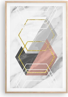 Produktbild von Gerahmtes Poster - Rahmen in heller Eiche - Zahlen Weiß Golden - 61x91,5 cm - Wand Bild - Wanddeko - Wandbilder - Kunstposter - Wandposter - Bilderrahmen - Bilder - Kunstdruck - P2NPA61x91-5087