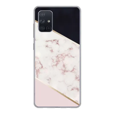 Produktbild von MuchoWow® Handyhülle Schutzhülle Hülle für Samsung Galaxy A51 Marmor - Roségold - Luxus Silikon Softcase Handy Hülle - Schutzabdeckung