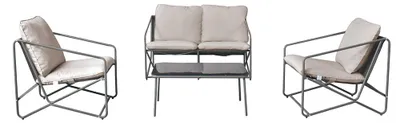 Produktbild von HOME DELUXE Gartenlounge MIRAL  – Stahl | wetterfest & modern]