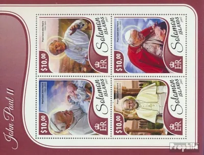 Produktbild von Briefmarken Salomoninseln 2017 Mi 4742-4745 Kleinbogen (kompl. Ausg.) postfrisch Johannes Paul II