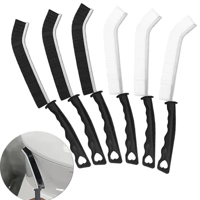 Produktbild von 6 Stück Spaltreinigungsbürste Hartborsten Eckreinigungsbürste 3 Schwarz + 3 Weiß