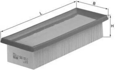 Image de MAHLE ORIGINAL Filtre à air LX 581