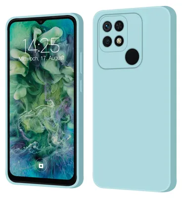 Produktbild von Hülle für Xiaomi Redmi 10C Case Cover Bumper Smartphone Softgrip Schutzhülle Farbe: Hellblau