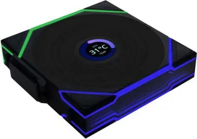 Produktbild von LIAN LI Set of 3 Lian Li Uni Fan TL Wireless LCD RGB case fans - 12cm (Black)