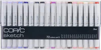 Produktbild von Copic Sketch Set D Grafikmarker - Nachfüllbar mit Copic Ink - 72Stk