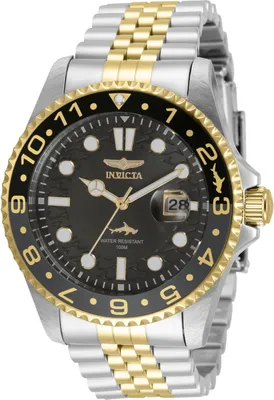 Zdjęcie produktu dla Invicta Pro Diver 35131 Zegarek Męski - Mechanizm Kwarcowy - Stal Nierdzewna z Czarną Tarcza - 43 mm