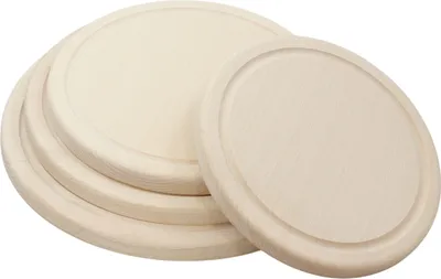 Zdjęcie produktu dla ZESTAW DESEK DREWNIANYCH bukowych 4 sztuki OKRĄGŁE 28,25,22,20cm z rowkiem