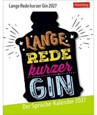 Produktbild von Lange Rede kurzer Gin Tagesabreißkalender 2027 - Der Sprüche-Kalender