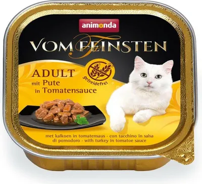 Produktbild von animonda Vom Feinsten MIT PUTE IN TOMATENSAUCE, Adult, jede Rasse, Truthahn, 100 g, Ohne künstliche Farbstoffe