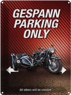 Produktbild von vianmo Blechschild 40x30 cm gespann parking only all others
