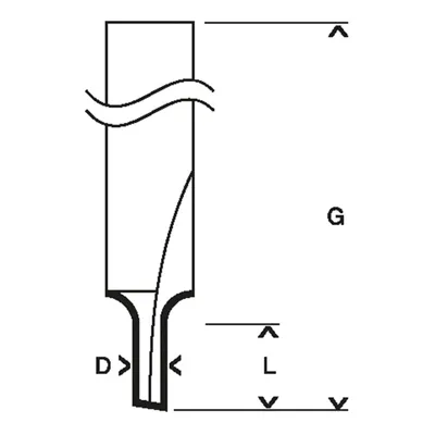 Produktbild von PRO Nutfräser, einschneidig, Ø 5 x L 12,7, Schaft 8 mm