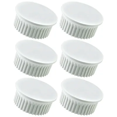 Six white LED light modules arranged in two columns and three rows on a white background.
