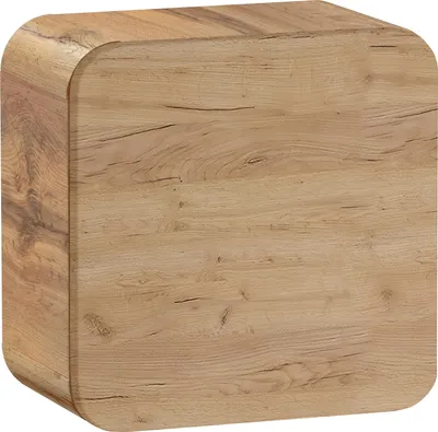 Zdjęcie produktu dla Szafka Łazienkowa Wisząca Dąb 35X35 Cm Nowoczesna Mdf Zaokrąglona