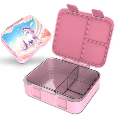 Bento-Box für Kinder, 1000 ml, Einhorn-Design, BPA-frei, auslaufsicher