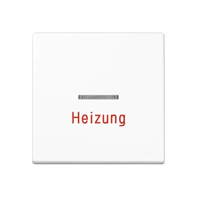 Image de Jung Bascule simple avec fibre optique, chauffage, thermodurcissable, série A, blanc alpin A590HWW