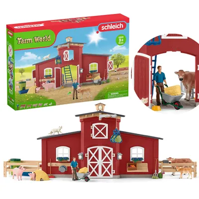 Produktbild von Schleich Farm World Bauernhof, Scheune mit Tieren und Zubehör, Set 3+