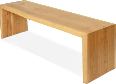Produktbild von holz4home® Massivholzbank XL I Sitzbank aus Eiche mit Baumkante ohne Lehne I Echtholz Holzbank Hocker für Wohnzimmer Badezimmer Flur Küche I Sitzbank