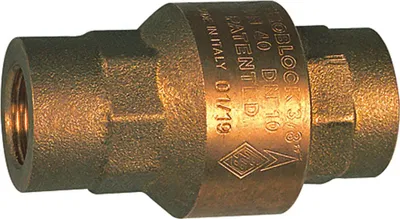 Produktbild von Riegler Rückschlagventil, voller Durchgang, Messing, Rp 1/2, 20 - 50 mbar