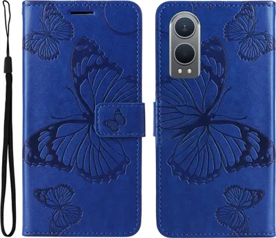 Produktbild von OnePlus Nord CE4 Lite 5G Hülle - Coverup Schmetterlinge Klapphülle - Blau