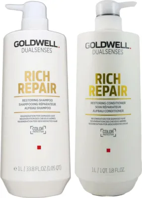 Zdjęcie produktu dla Goldwell DS Rich Repair Szampon 1000ml + Odżywka 1000ml