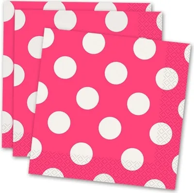 Produktbild von 16 Party Servietten Tiana Rosa Gepunktet 25cm