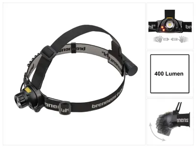 Zdjęcie produktu dla Brennenstuhl 1177310, Latarka czołowa, Czarny, Plastik, IP44, -10 - 40 °C, LED
