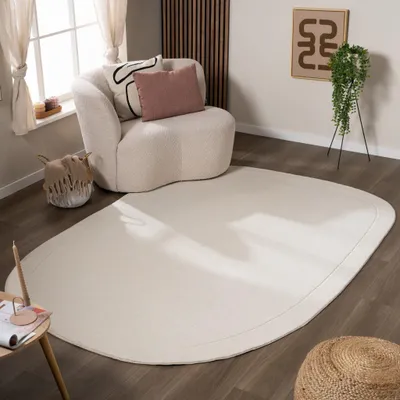 Image de Volero - Tapis de jeu carré - Halo Pebble Crème - 120x170 cm