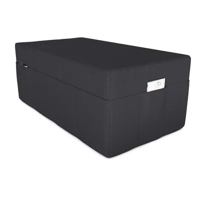 Image de POKAR Housse pour matelas pliable en 3 parties Matelas pliable Matelas d'invité Lit de camp Lit pliant, Taille:Housse 120 x 195, Couleur:Noir
