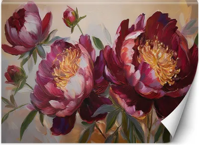 Produktbild von Vlies fototapete Pfingstrose Blume Rot Natur 450x315 cm Feeby Rot inkl. Kleber einfache Montage
