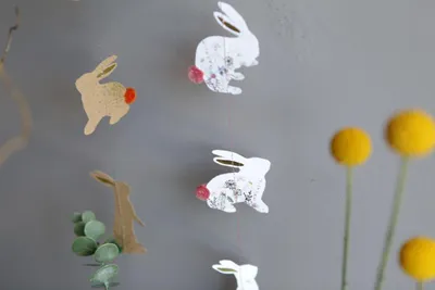 Produktbild von Girlande Hoppelhasenkette "Blumenwiese"