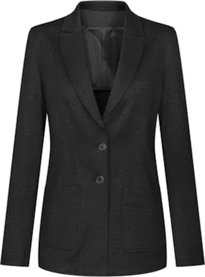 Produktbild von Greiff CASUAL Damen Jersey Longblazer Regular Anthrazit Glencheck 46