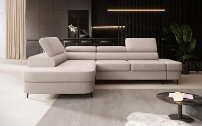 Produktbild von Modernes Ecksofa Priam L-Form mit Schlaffunktion – Stil, Komfort und Vielseitigkeit für Ihr Zuhause