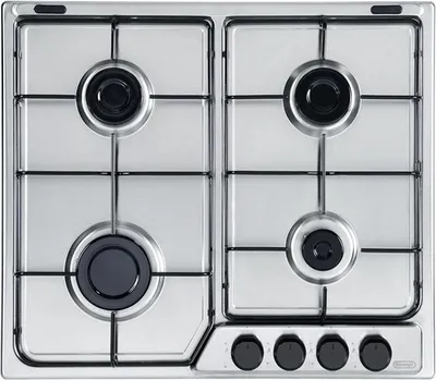 Image de De'Longhi FFA 46 ASV Table de cuisson à gaz encastrable, 60 cm, 4 brûleurs, inox
