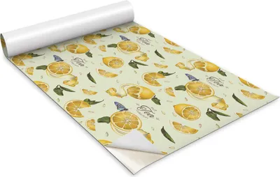 Zdjęcie produktu dla Folia samoprzylepna - Okleina meblowa - Dekoracyjna - Do mebli - Tapeta - Naklejka - Folia - Żółte cytryny - 100 x 50 cm