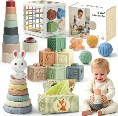 Image de 6 jouets pour bébé en 1