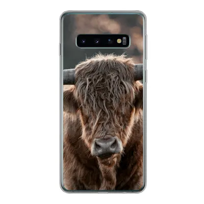 Produktbild von MuchoWow® Handyhülle Schutzhülle Hülle für Samsung Galaxy S10 Schottischer Highlander - Mantel - Porträt Silikon Softcase Handy Hülle - Handytasche