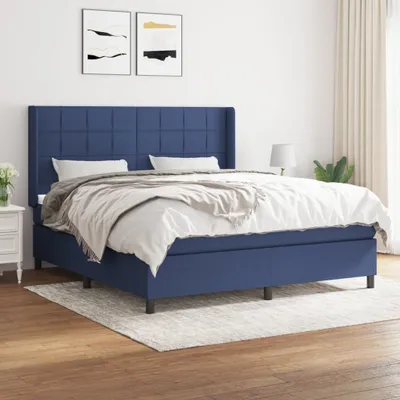 Produktbild von Maison Exclusive - Boxspringbett mit Matratze Blau 180x200 cm Stoff