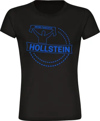 Produktbild von multifanshop Damen T-Shirt - Holstein - Meine Fankurve, schwarz, Größe M
