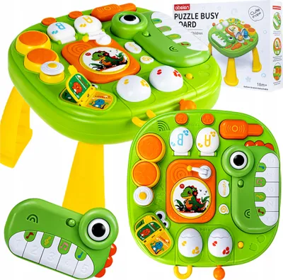 Zdjęcie produktu dla Stolik Interaktywny Dinozaur Dla Dziecka Pianinko Gramofon Jaja Dinozaura