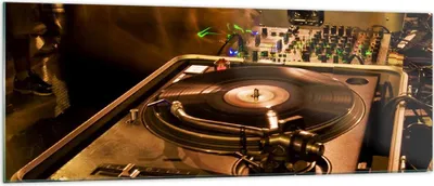 Produktbild von Bilder auf glas - Disco Tanz Musik Rhythmus - 140x50cm - Glasbilder - Wandbilder - Kunstdruck - zum Aufhängen bereit - Wanddekoration aus Glas - Glas Bilder - Wandbild auf Glas - GAB140x50-0505