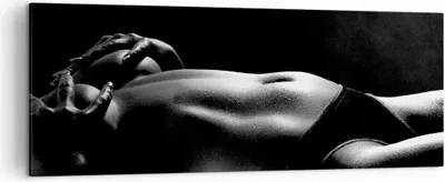 Produktbild von Bild auf Leinwand - Leinwandbild - Anatomie Frau nackt - 140x50cm - Wand Bild - Wanddeko - Leinwanddruck - Bilder - Kunstdruck - Wanddekoration - Leinwand bilder - Wandkunst - AB140x50-1362